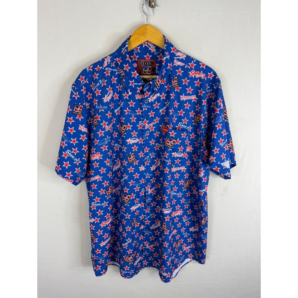 Dixxon Travis Pastrana 199 Snap-on Tools Blue Star Short Sleeve Shirt Mens XL